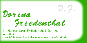 dorina friedenthal business card